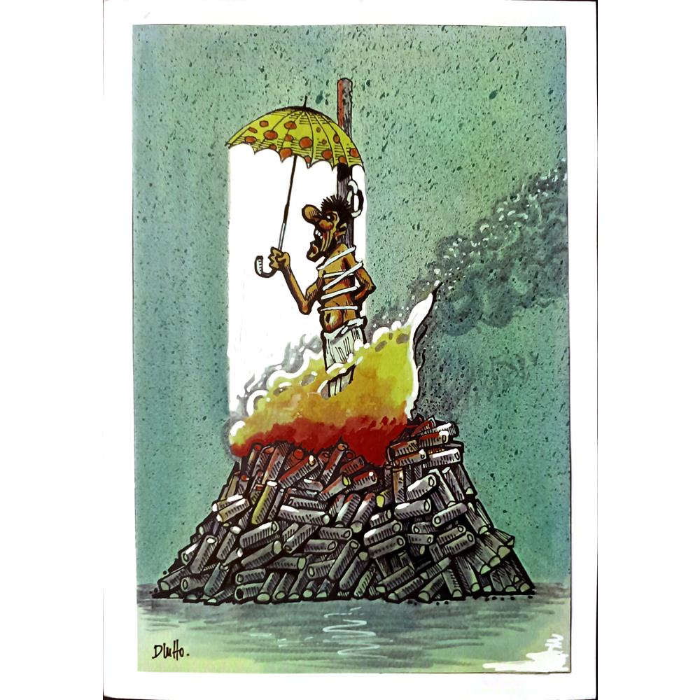 Dluhopolszky Laszle 29x21cm Orijinal Karikatür BOD03377