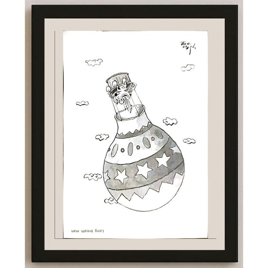 Yukio Shinohara 29x21cm Orijinal Karikatür BOD03379