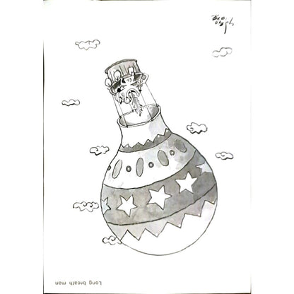 Yukio Shinohara 29x21cm Orijinal Karikatür BOD03379