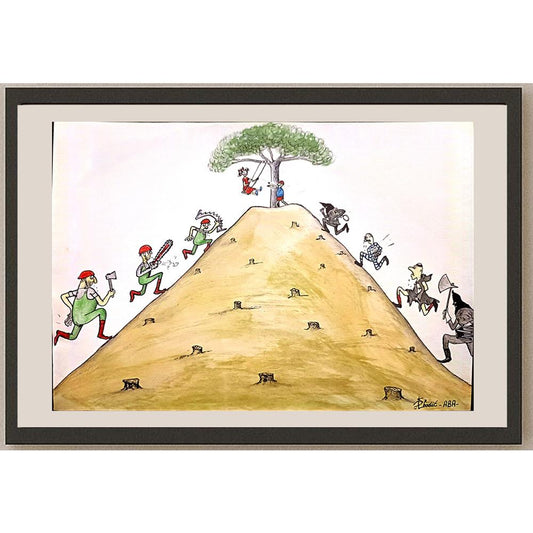 Predrag Abadic 29x21cm Orijinal Karikatür BOD03387