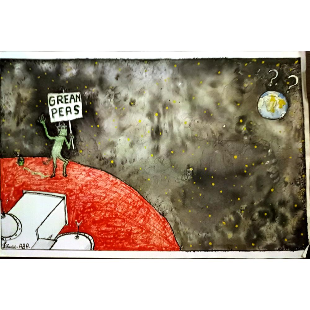 Predrag Abadic 29x21cm Orijinal Karikatür BOD03388