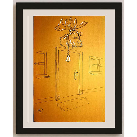 Payam Pourfalah 29x21cm Orijinal Karikatür BOD03390