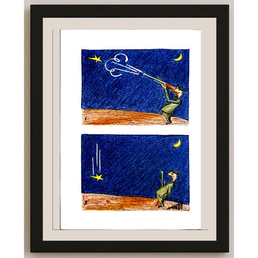 Andy Chaushu 29x21cm Orijinal Karikatür BOD03391
