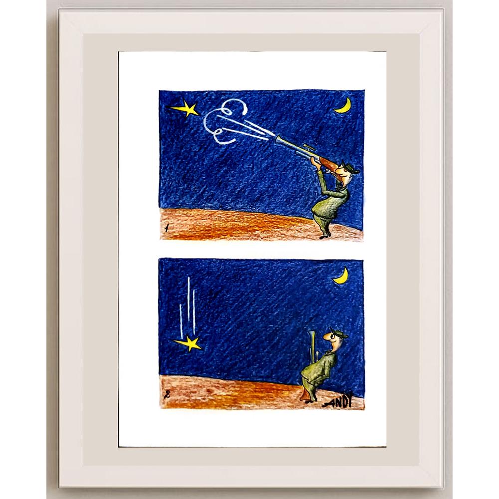 Andy Chaushu 29x21cm Orijinal Karikatür BOD03391