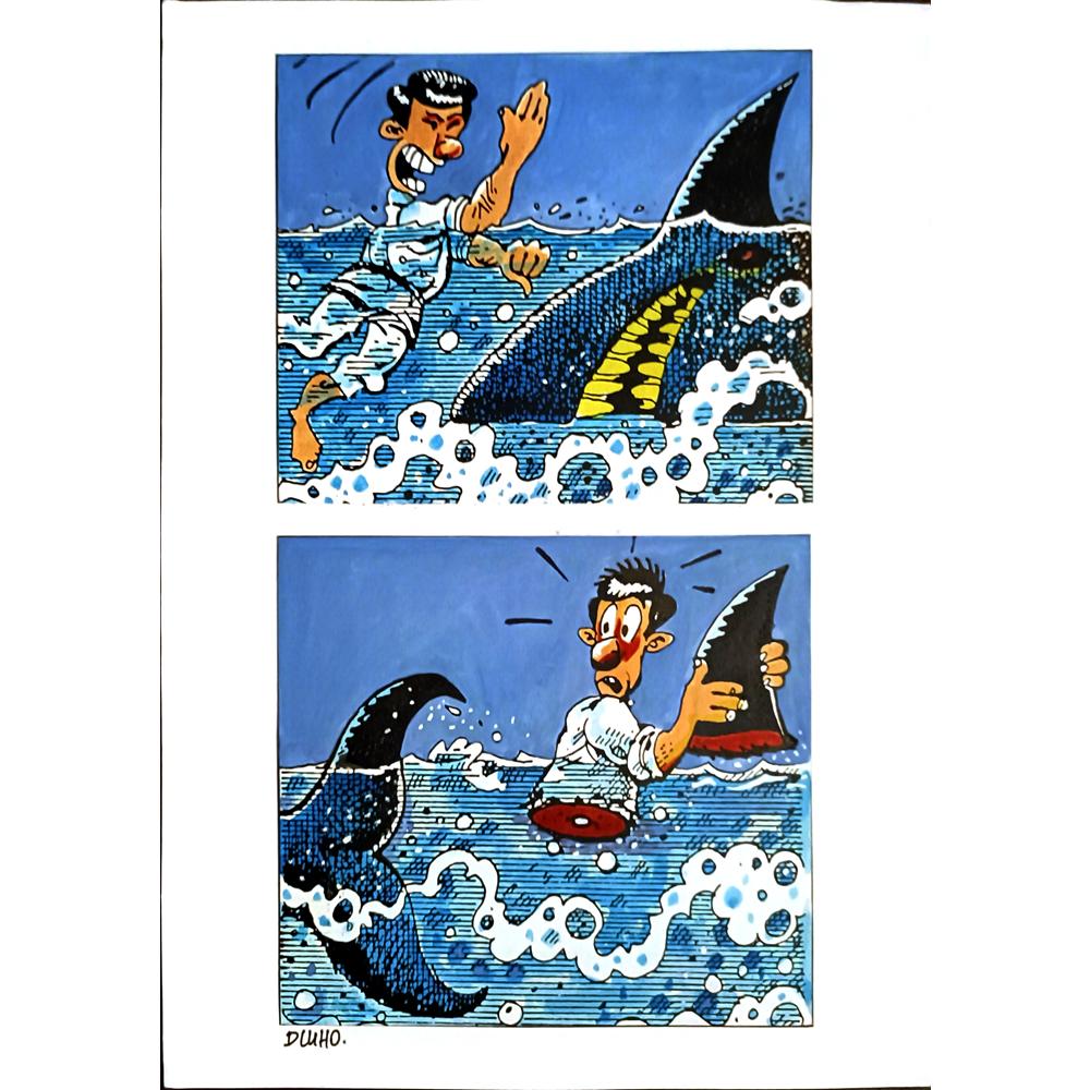 Dluhopolszky Laszle 29x21cm Orijinal Karikatür BOD03392