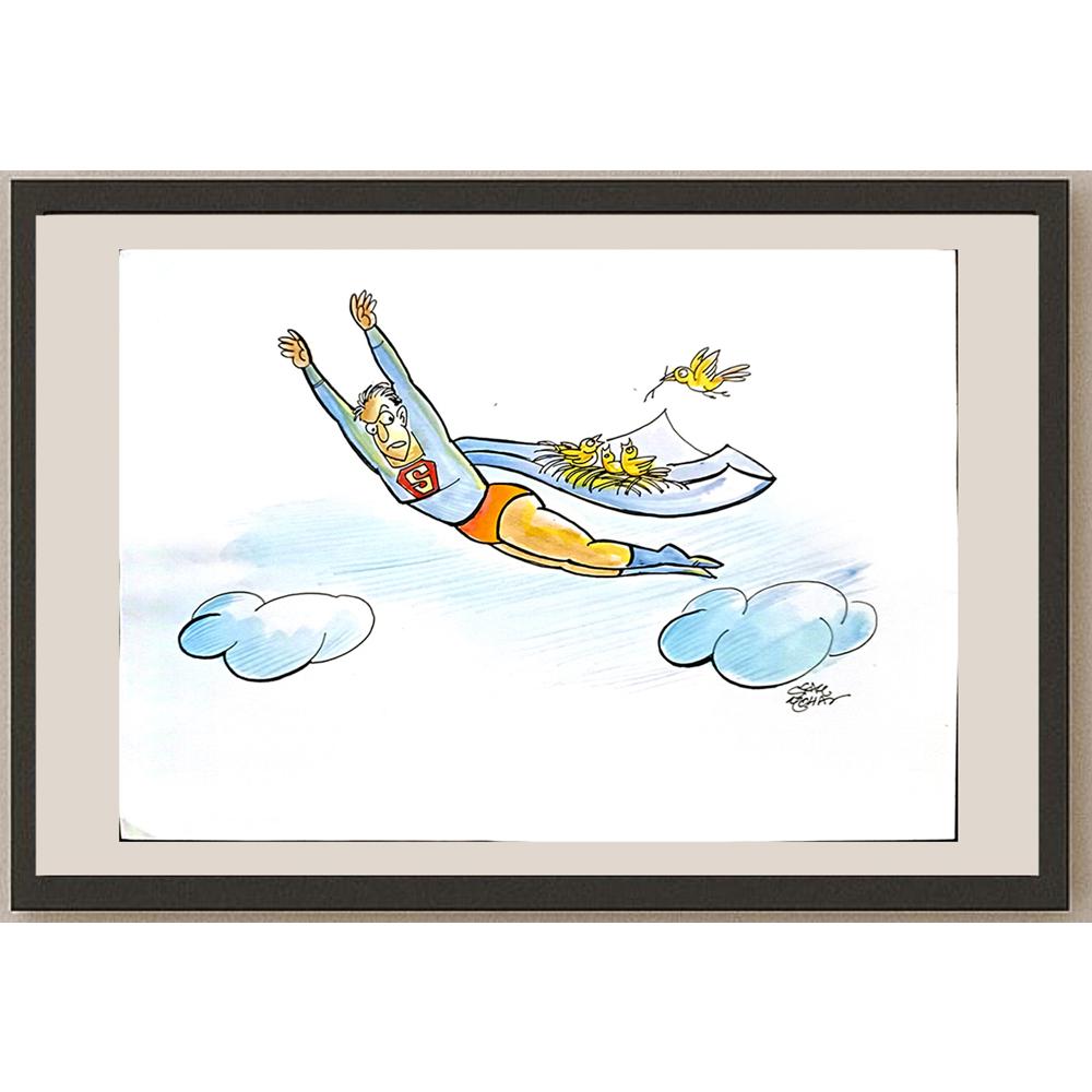 Shyam Mohan 29x21cm Orijinal Karikatür BOD03401