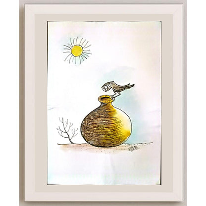 Shyam Mohan 29x21cm Orijinal Karikatür BOD03402