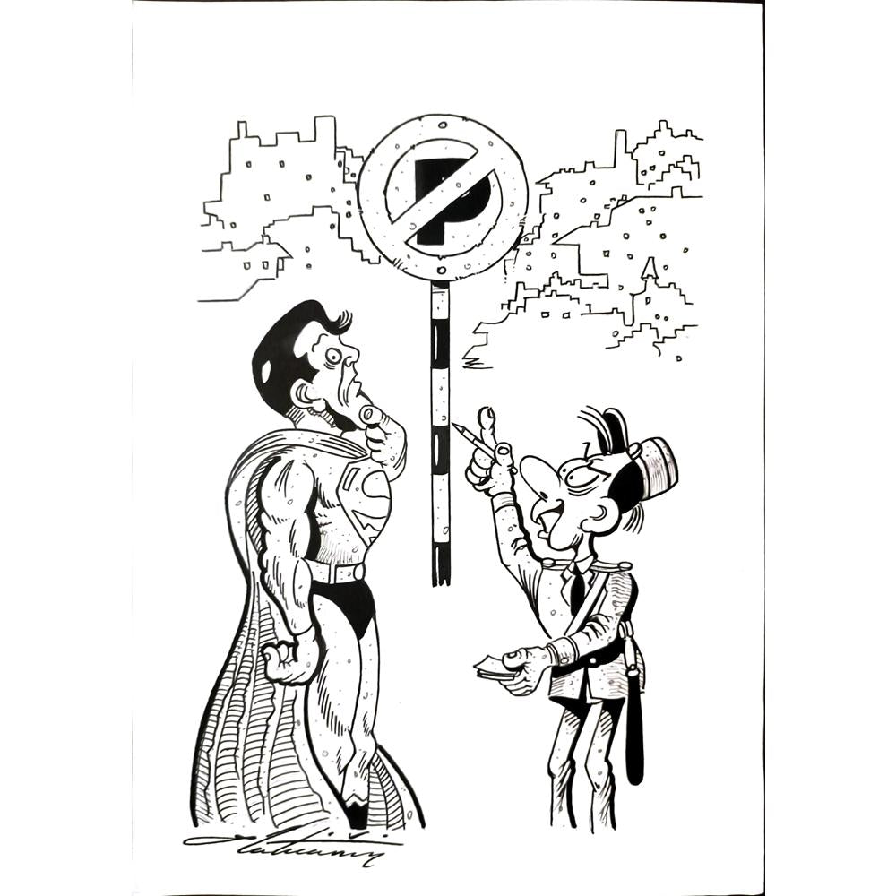 Zoran Zilaticanin 29x21cm Orijinal Karikatür BOD03403
