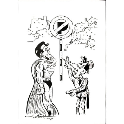 Zoran Zilaticanin 29x21cm Orijinal Karikatür BOD03403