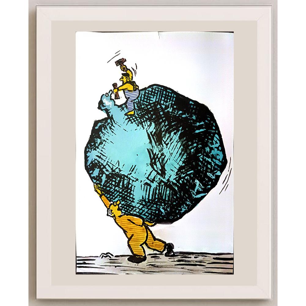 Mileta Miloradovic 29x21cm Orijinal Karikatür BOD03407