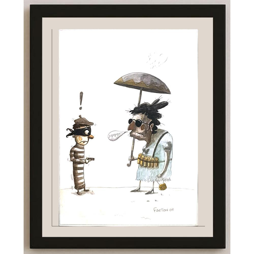 Pablo Zerda 29x21cm Orijinal Karikatür BOD03414