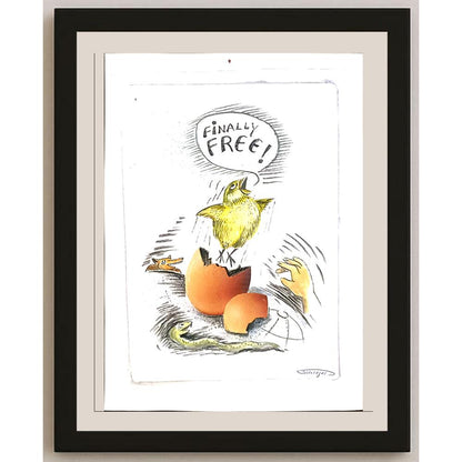 Wolfgang Schlegel 29x21cm Orijinal Karikatür BOD03415