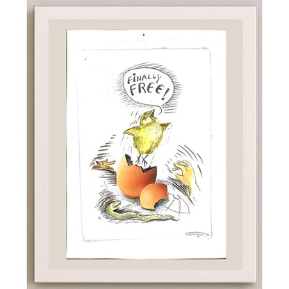 Wolfgang Schlegel 29x21cm Orijinal Karikatür BOD03415