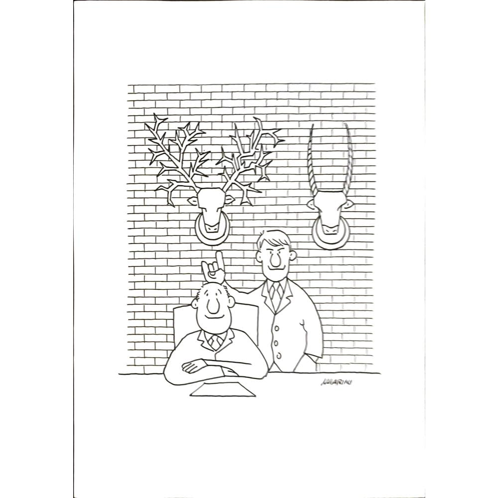 Valerio Marini 29x21cm Orijinal Karikatür BOD03417
