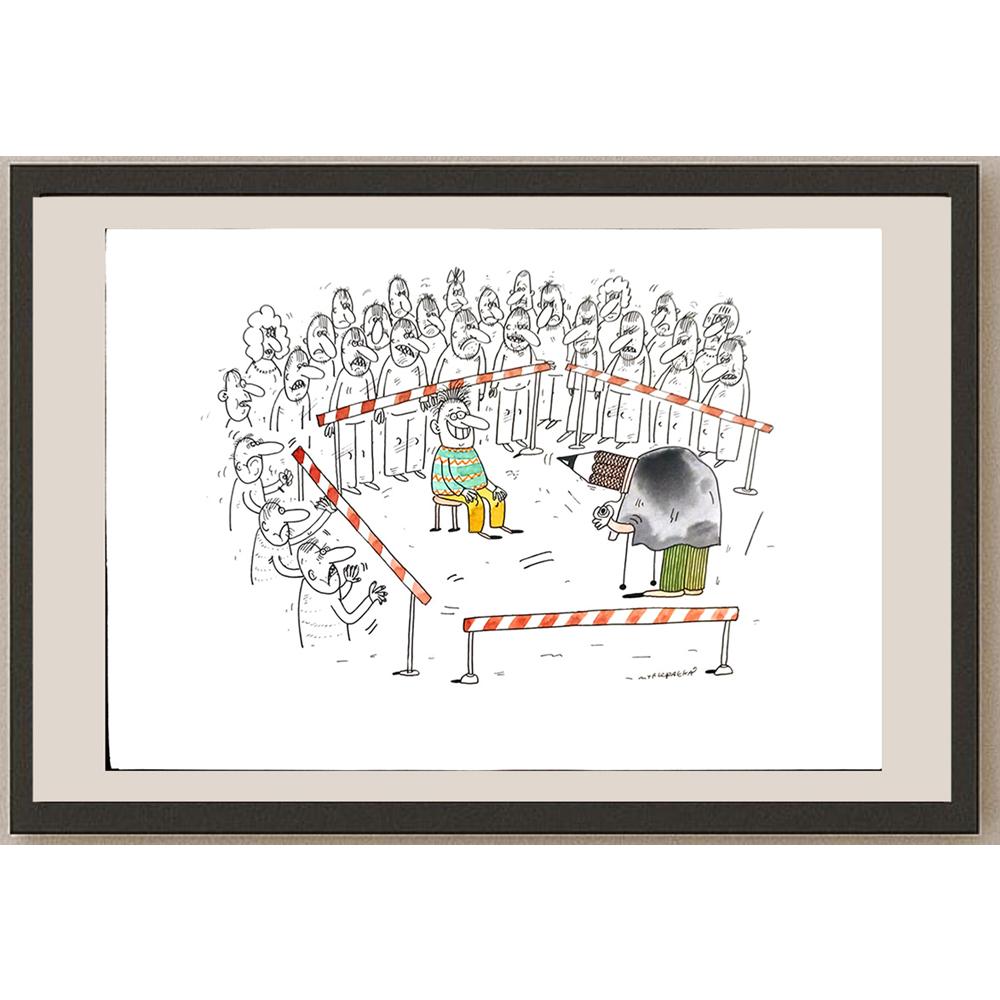 Maciej Trzepakka 29x21cm Orijinal Karikatür BOD03420