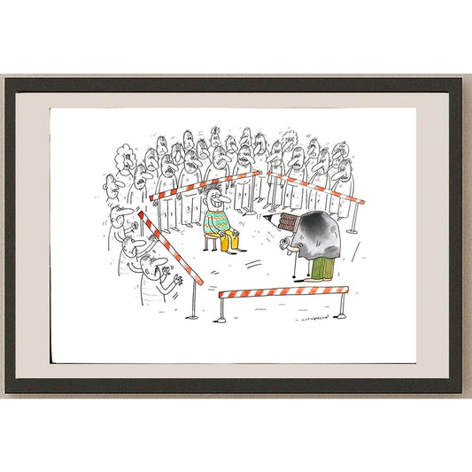 Maciej Trzepakka 29x21cm Orijinal Karikatür BOD03420