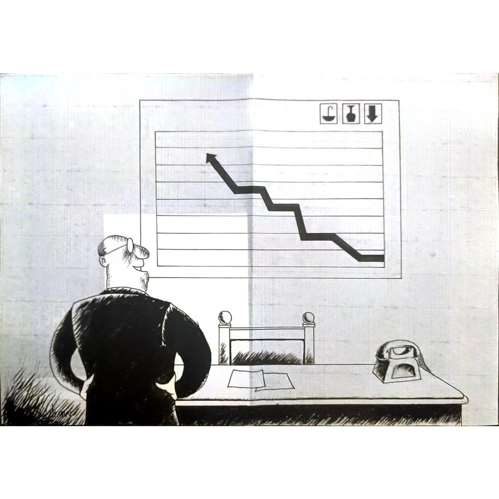 Maciej Trzepakka 29x21cm Orijinal Karikatür BOD03424