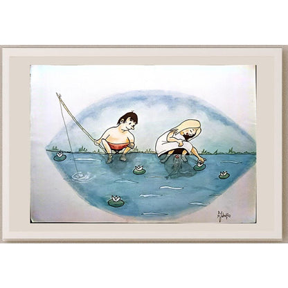 Miroslav Jakovljev 29x21cm Orijinal Karikatür BOD03426