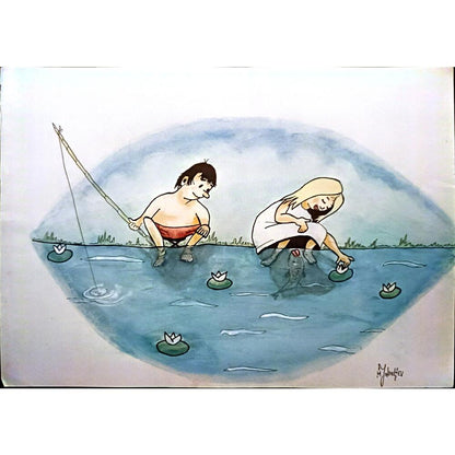 Miroslav Jakovljev 29x21cm Orijinal Karikatür BOD03426