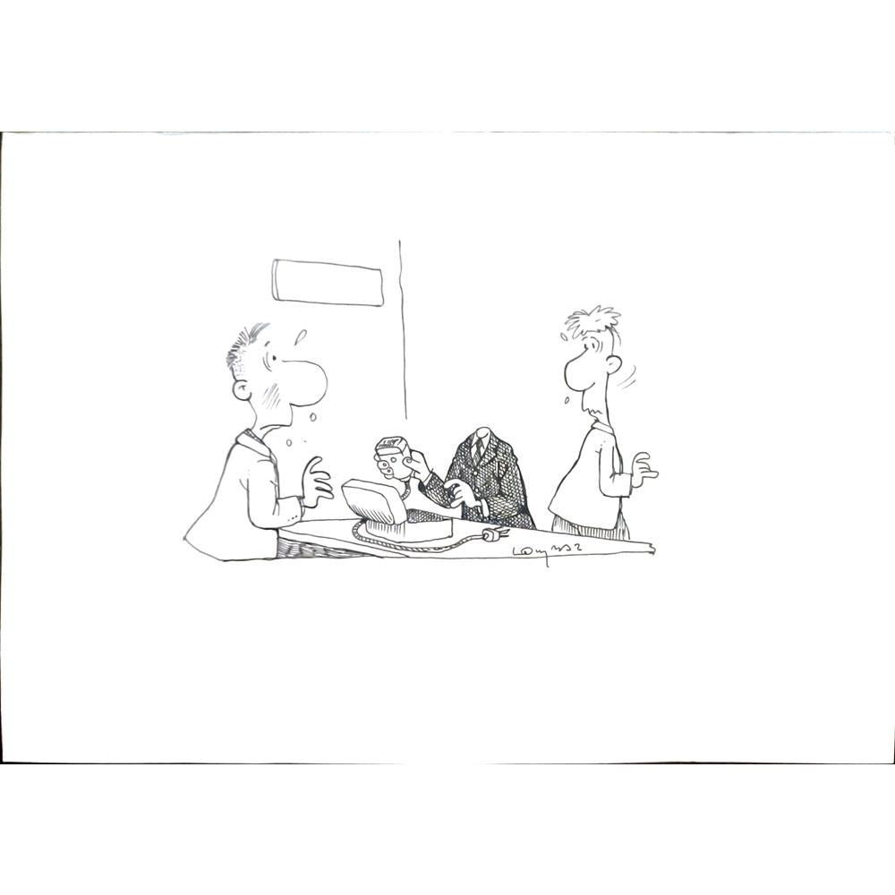 Zeyraz Lombardi 29x21cm Orijinal Karikatür BOD03428