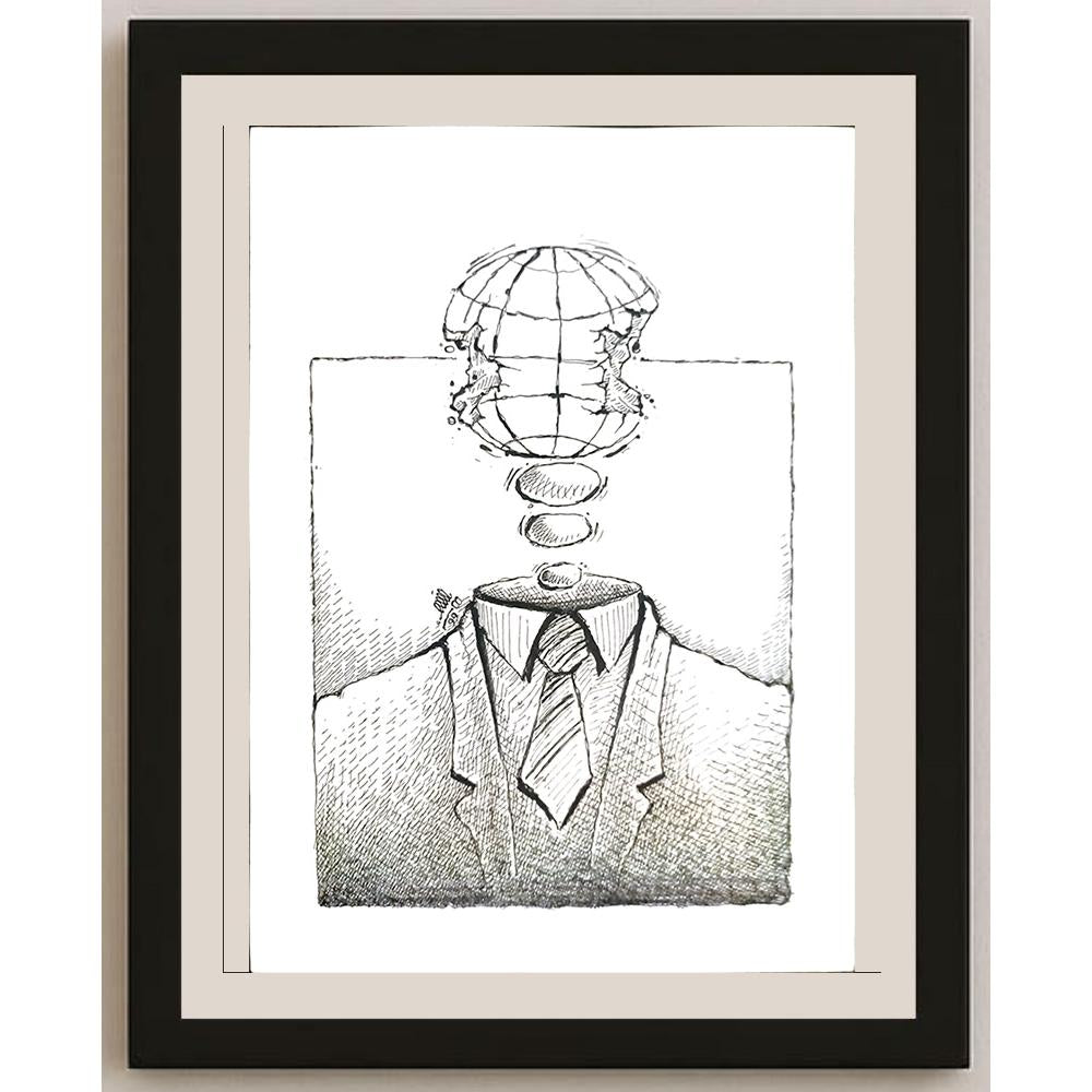 Davood Yarahmadi 29x21cm Orijinal Karikatür BOD03431