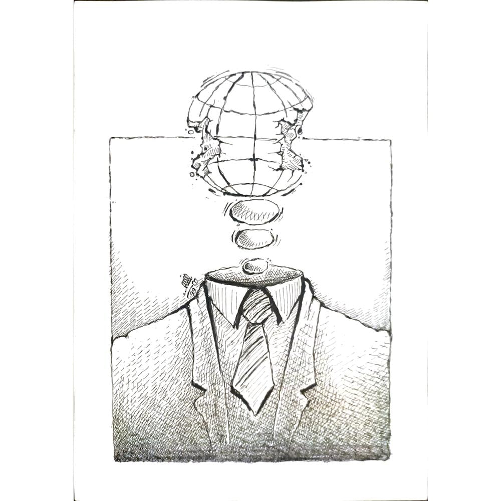 Davood Yarahmadi 29x21cm Orijinal Karikatür BOD03431