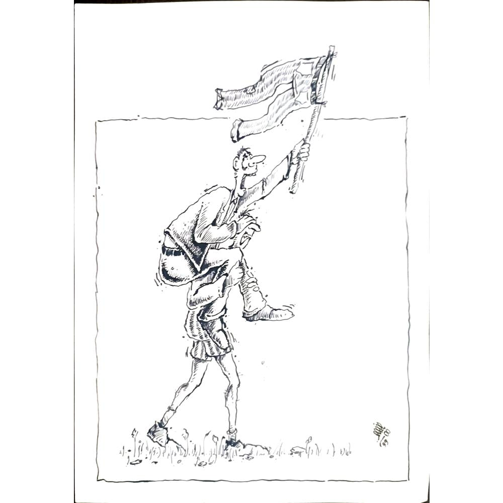 Davood Yarahmadi 29x21cm Orijinal Karikatür BOD03434