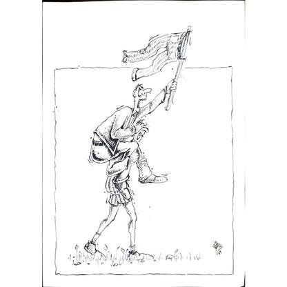 Davood Yarahmadi 29x21cm Orijinal Karikatür BOD03434