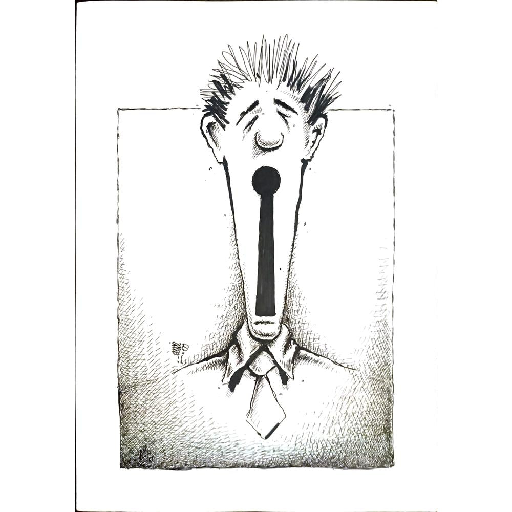 Davood Yarahmadi 29x21cm Orijinal Karikatür BOD03435