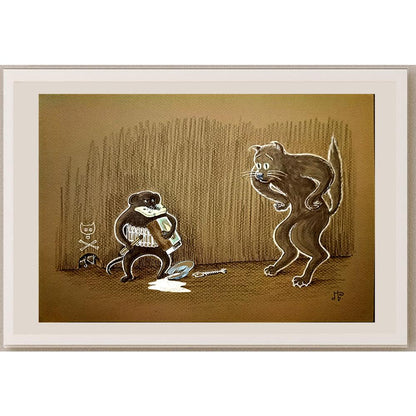 Leonid Storozkhuk 29x21cm Orijinal Karikatür BOD03437