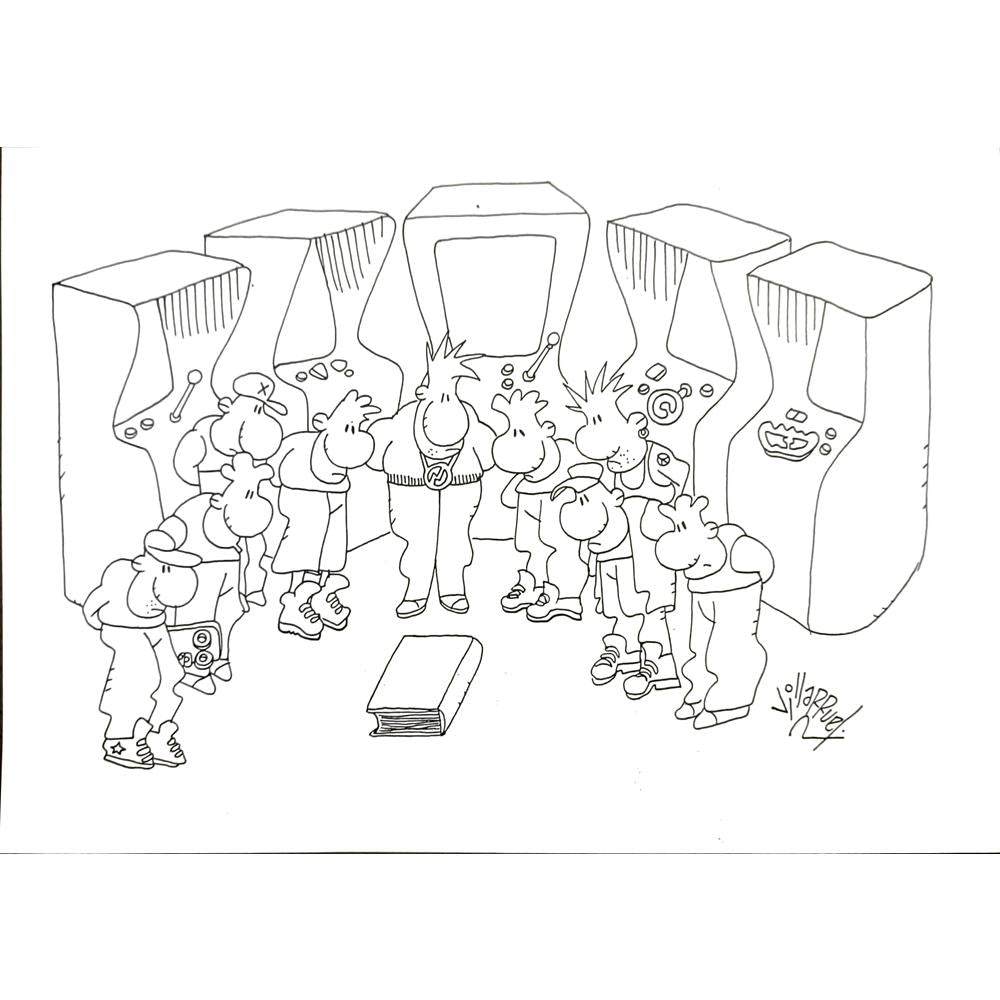 Juan Francisco Villarruel 29x21cm Orijinal Karikatür BOD03442
