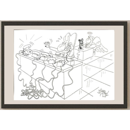 Juan Francisco Villarruel 29x21cm Orijinal Karikatür BOD03443