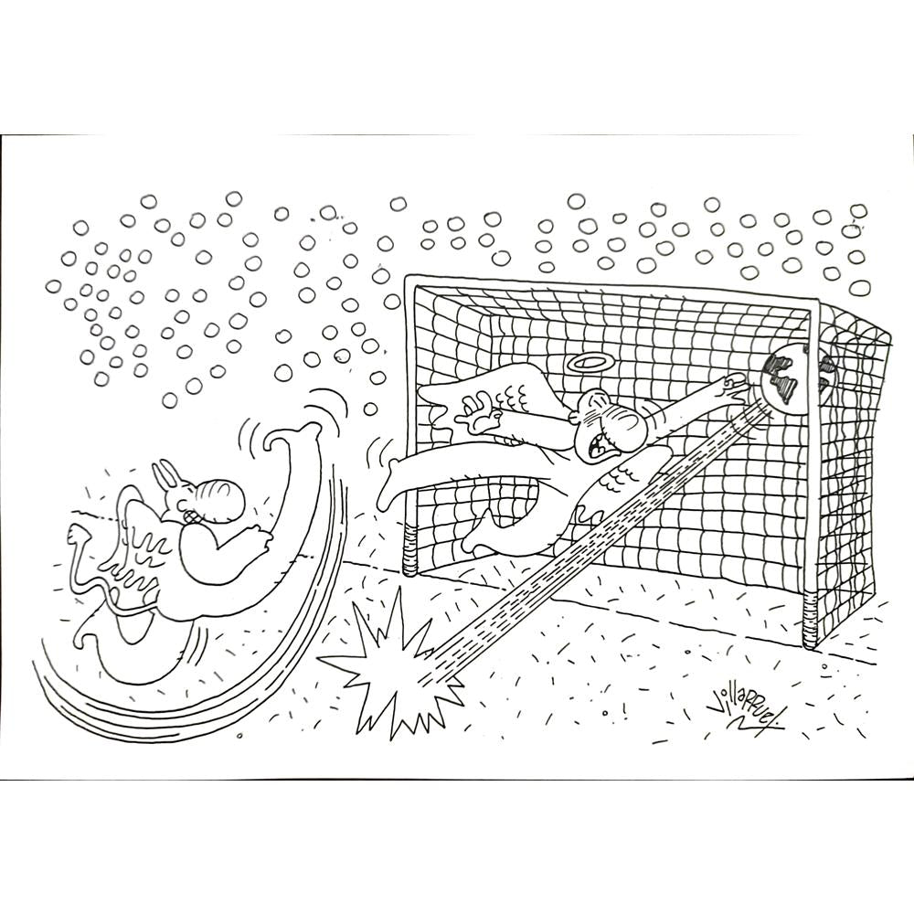 Juan Francisco Villarruel 29x21cm Orijinal Karikatür BOD03444