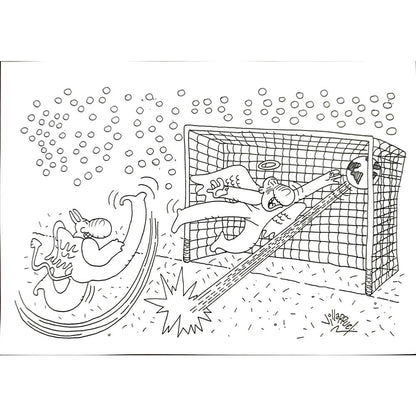 Juan Francisco Villarruel 29x21cm Orijinal Karikatür BOD03444