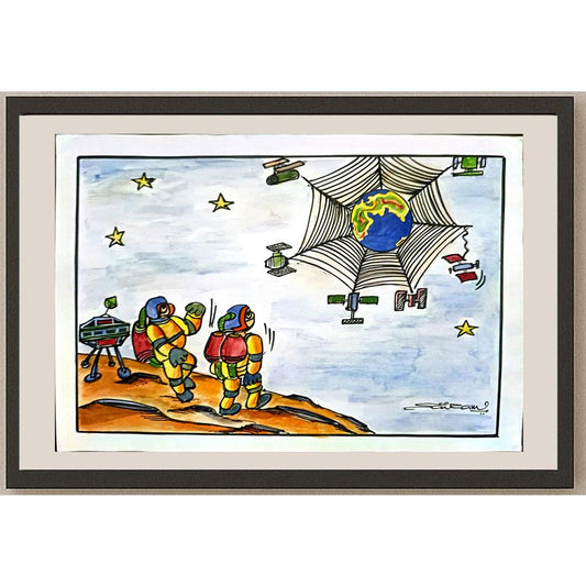 Sairam Akundi 29x21cm Orijinal Karikatür BOD03447