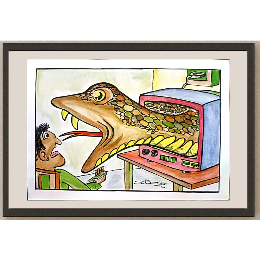 Sairam Akundi 29x21cm Orijinal Karikatür BOD03451