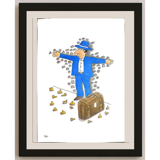 Masoud Ziaei Zardkhashosei 29x21cm Orijinal Karikatür BOD03455