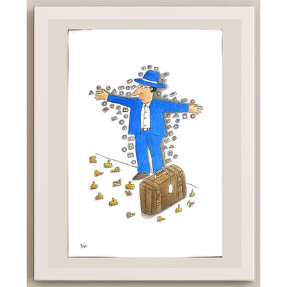 Masoud Ziaei Zardkhashosei 29x21cm Orijinal Karikatür BOD03455