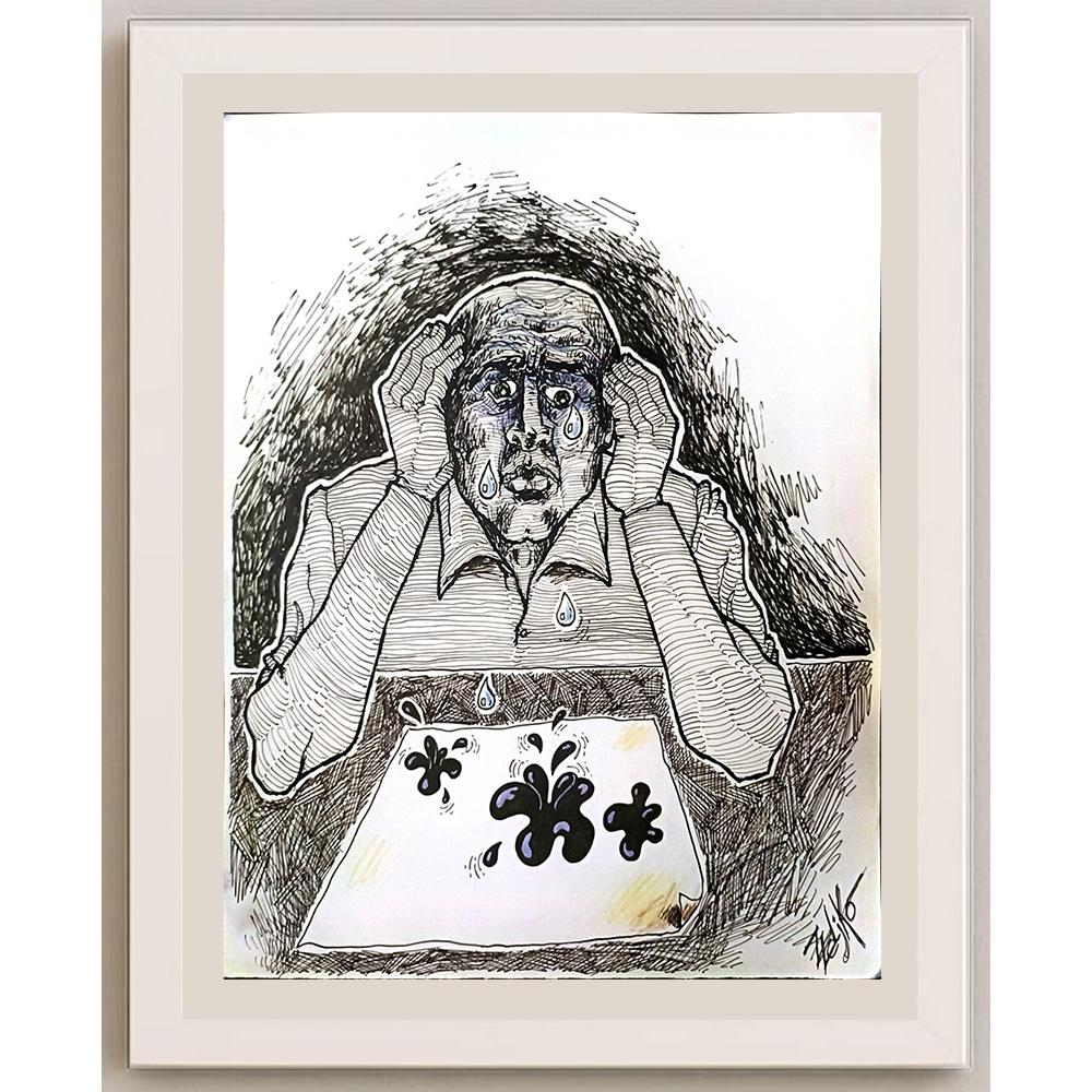 Zoran Zeljko 29x21cm Orijinal Karikatür BOD03456