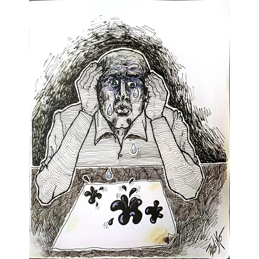 Zoran Zeljko 29x21cm Orijinal Karikatür BOD03456