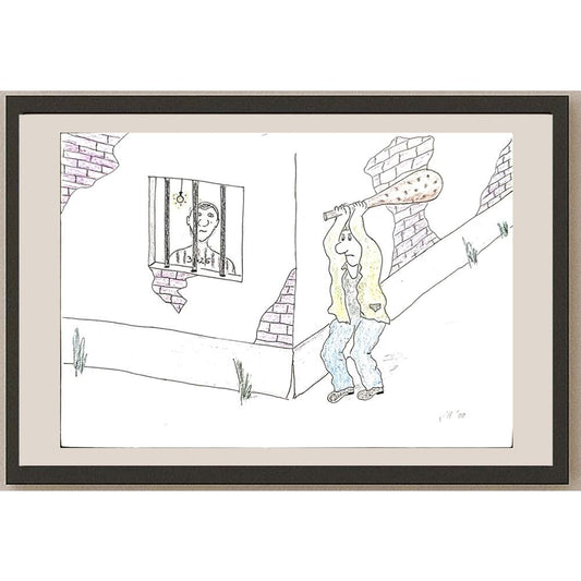 Senad Honic 29x21cm Orijinal Karikatür BOD03459