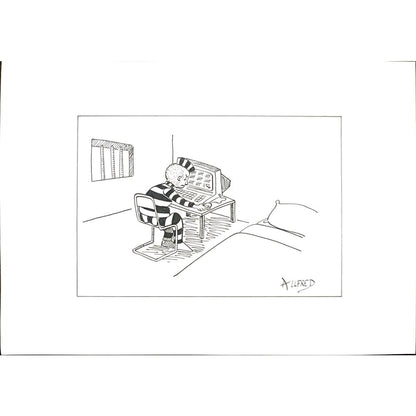 Dhoop Freddy 29x21cm Orijinal Karikatür BOD03460
