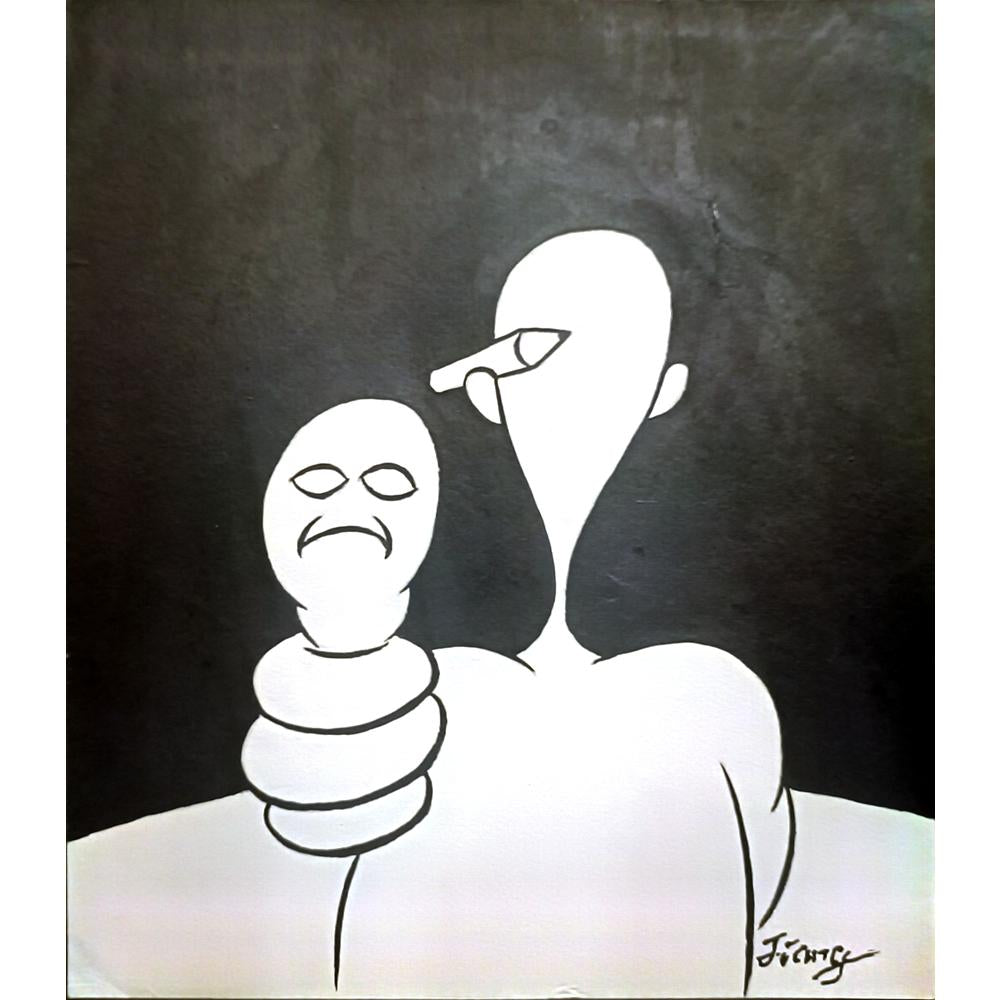 Jiang Lidong 29x21cm Orijinal Karikatür BOD03468