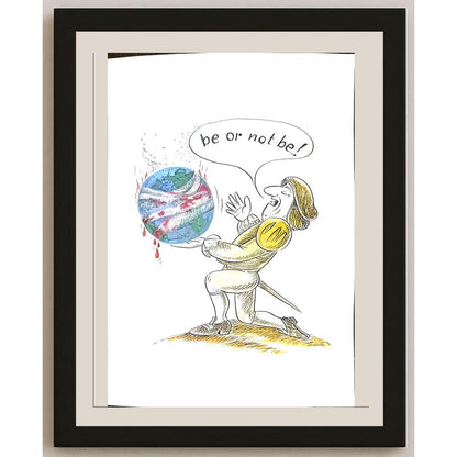 Wolfgang Schlegel 35x25cm Orijinal Karikatür BOD03470