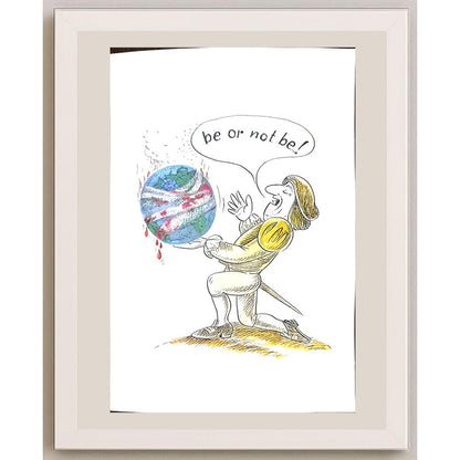 Wolfgang Schlegel 35x25cm Orijinal Karikatür BOD03470