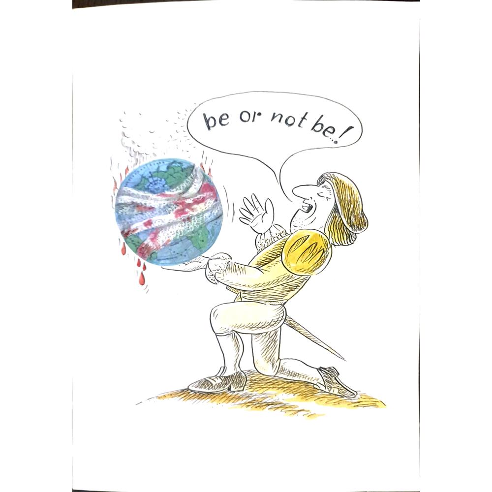 Wolfgang Schlegel 35x25cm Orijinal Karikatür BOD03470