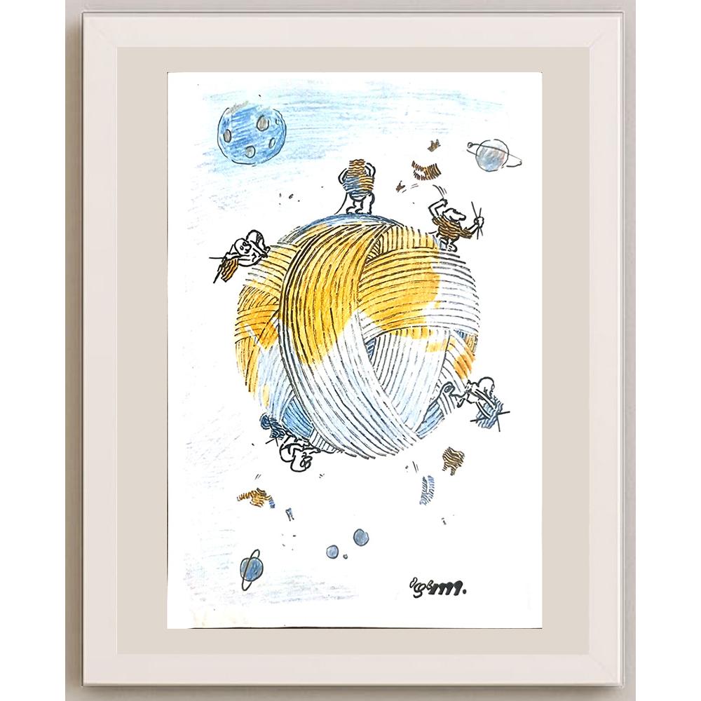 Sun Wanshuai 29x21cm Orijinal Karikatür BOD03471