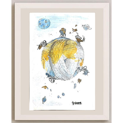 Sun Wanshuai 29x21cm Orijinal Karikatür BOD03471