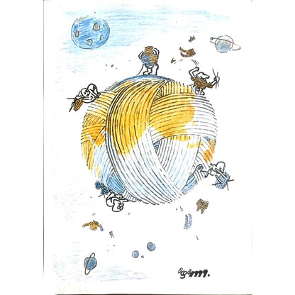 Sun Wanshuai 29x21cm Orijinal Karikatür BOD03471