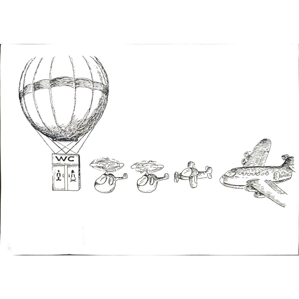 Sun Wanshuai 29x21cm Orijinal Karikatür BOD03472